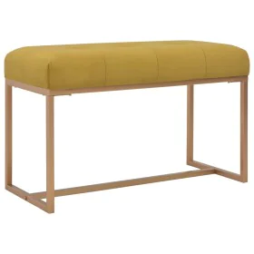 Banco 80 cm terciopelo mostaza de vidaXL, Bancos para recibidores y almacenamiento - Ref: Foro24-247556, Precio: 89,20 €, Des...