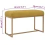Banco 80 cm terciopelo mostaza de vidaXL, Bancos para recibidores y almacenamiento - Ref: Foro24-247556, Precio: 89,20 €, Des...