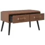 Dark brown synthetic leather bench with drawers 80 cm by vidaXL, Benches for halls and storage - Ref: Foro24-277077, Price: 7...