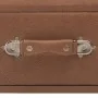 Dark brown synthetic leather bench with drawers 80 cm by vidaXL, Benches for halls and storage - Ref: Foro24-277077, Price: 7...