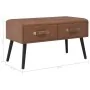 Dark brown synthetic leather bench with drawers 80 cm by vidaXL, Benches for halls and storage - Ref: Foro24-277077, Price: 7...