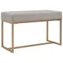 Banco 80 cm terciopelo gris de vidaXL, Bancos para recibidores y almacenamiento - Ref: Foro24-247558, Precio: 89,52 €, Descue...
