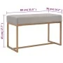 Banco 80 cm terciopelo gris de vidaXL, Bancos para recibidores y almacenamiento - Ref: Foro24-247558, Precio: 89,52 €, Descue...