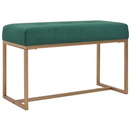 Banco 80 cm terciopelo verde de vidaXL, Bancos para recibidores y almacenamiento - Ref: Foro24-247555, Precio: 93,23 €, Descu...