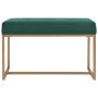 Banco 80 cm terciopelo verde de vidaXL, Bancos para recibidores y almacenamiento - Ref: Foro24-247555, Precio: 93,23 €, Descu...