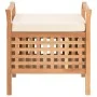Banco de almacenamiento de madera maciza de nogal 49x48x49 cm by vidaXL, Benches for halls and storage - Ref: Foro24-247609, ...