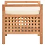 Banco de almacenamiento de madera maciza de nogal 49x48x49 cm by vidaXL, Benches for halls and storage - Ref: Foro24-247609, ...