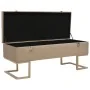 Bank with compartment 105 cm beige velvet by vidaXL, Benches for halls and storage - Ref: Foro24-247574, Price: 139,28 €, Dis...