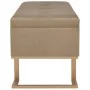 Bank with compartment 105 cm beige velvet by vidaXL, Benches for halls and storage - Ref: Foro24-247574, Price: 139,28 €, Dis...