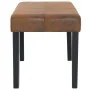 Artificial suede leather bench 106 cm brown by vidaXL, Benches for halls and storage - Ref: Foro24-281311, Price: 96,74 €, Di...
