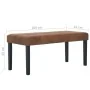 Artificial suede leather bench 106 cm brown by vidaXL, Benches for halls and storage - Ref: Foro24-281311, Price: 96,74 €, Di...