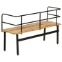 Banco de madera maciza de mango 120x40x70 cm de vidaXL, Bancos para recibidores y almacenamiento - Ref: Foro24-247807, Precio...