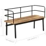 Banco de madera maciza de mango 120x40x70 cm de vidaXL, Bancos para recibidores y almacenamiento - Ref: Foro24-247807, Precio...