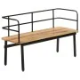 Banco de madera maciza de mango 120x40x70 cm de vidaXL, Bancos para recibidores y almacenamiento - Ref: Foro24-247807, Precio...