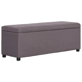 Bank mit Stauraum 116 cm taupefarbenes Polyester von vidaXL, Bänke für Hallen und Lager - Ref: Foro24-281326, Preis: 173,47 €...