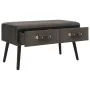Gray velvet bench with drawers 80 cm by vidaXL, Benches for halls and storage - Ref: Foro24-277080, Price: 74,55 €, Discount: %