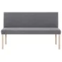 Banco de poliéster 139,5 cm gris claro de vidaXL, Bancos para recibidores y almacenamiento - Ref: Foro24-281335, Precio: 211,...