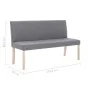 Banco de poliéster 139,5 cm gris claro de vidaXL, Bancos para recibidores y almacenamiento - Ref: Foro24-281335, Precio: 211,...