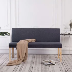 Banco de poliéster 139,5 cm gris de vidaXL, Bancos para recibidores y almacenamiento - Ref: Foro24-281334, Precio: 192,44 €, ...