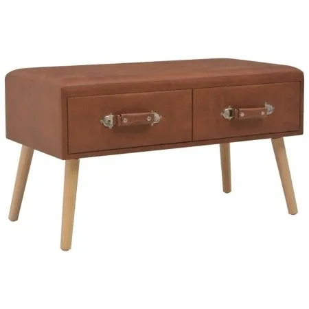 Brown synthetic leather bench with drawers 80 cm by vidaXL, Benches for halls and storage - Ref: Foro24-277076, Price: 74,55 ...