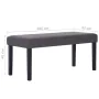 Banco de cuero sintético 106 cm gris de vidaXL, Bancos para recibidores y almacenamiento - Ref: Foro24-281309, Precio: 78,89 ...