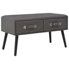 Banco con cajones cuero sintético gris 80 cm by vidaXL, Benches for halls and storage - Ref: Foro24-277078, Price: 74,55 €, D...