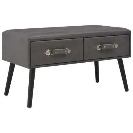 Banco con cajones cuero sintético gris 80 cm by vidaXL, Benches for halls and storage - Ref: Foro24-277078, Price: 74,55 €, D...