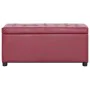 Otomana de almacenaje cuero sintético color vino tinto 87,5 cm by vidaXL, Benches for halls and storage - Ref: Foro24-281374,...