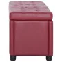 Otomana de almacenaje cuero sintético color vino tinto 87,5 cm by vidaXL, Benches for halls and storage - Ref: Foro24-281374,...