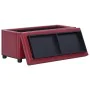 Otomana de almacenaje cuero sintético color vino tinto 87,5 cm by vidaXL, Benches for halls and storage - Ref: Foro24-281374,...
