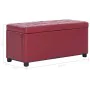 Otomana de almacenaje cuero sintético color vino tinto 87,5 cm by vidaXL, Benches for halls and storage - Ref: Foro24-281374,...