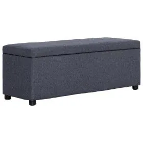 Bank mit Stauraum 116 cm dunkelgraues Polyester von vidaXL, Bänke für Hallen und Lager - Ref: Foro24-281318, Preis: 182,02 €,...