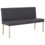Synthetic leather bench 139.5 cm gray by vidaXL, Benches for halls and storage - Ref: Foro24-281332, Price: 187,78 €, Discoun...