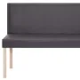 Synthetic leather bench 139.5 cm gray by vidaXL, Benches for halls and storage - Ref: Foro24-281332, Price: 187,78 €, Discoun...