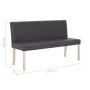 Synthetic leather bench 139.5 cm gray by vidaXL, Benches for halls and storage - Ref: Foro24-281332, Price: 187,78 €, Discoun...