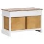 Banco de recibidor de madera de Paulownia 70x35x45 cm de vidaXL, Bancos para recibidores y almacenamiento - Ref: Foro24-28407...