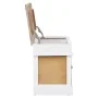 Banco de recibidor de madera de Paulownia 70x35x45 cm de vidaXL, Bancos para recibidores y almacenamiento - Ref: Foro24-28407...