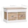 Banco de recibidor de madera de Paulownia 70x35x45 cm de vidaXL, Bancos para recibidores y almacenamiento - Ref: Foro24-28407...