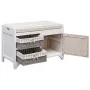 Banco de recibidor de madera de Paulownia blanco 70x33,5x45 cm de vidaXL, Bancos para recibidores y almacenamiento - Ref: For...