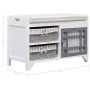 Banco de recibidor de madera de Paulownia blanco 70x33,5x45 cm de vidaXL, Bancos para recibidores y almacenamiento - Ref: For...
