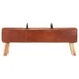 Vintage Turnbock bank with genuine goat leather handles by vidaXL, Benches for halls and storage - Ref: Foro24-286605, Price:...