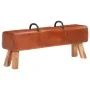 Vintage Turnbock bank with genuine goat leather handles by vidaXL, Benches for halls and storage - Ref: Foro24-286605, Price:...