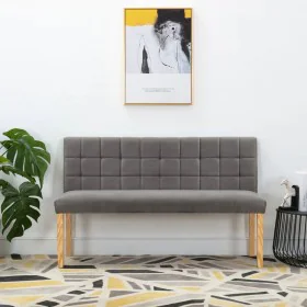Banco de terciopelo gris 140 cm von vidaXL, Bänke für Hallen und Lager - Ref: Foro24-288576, Preis: 237,52 €, Rabatt: %