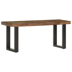 Bank aus massivem Recyclingholz und Stahl, 110 cm von vidaXL, Bänke für Hallen und Lager - Ref: Foro24-286458, Preis: 119,57 ...
