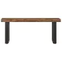 Banco de madera maciza reciclada y acero 110 cm de vidaXL, Bancos para recibidores y almacenamiento - Ref: Foro24-286458, Pre...