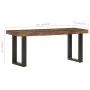 Solid recycled wood and steel bench 110 cm by vidaXL, Benches for halls and storage - Ref: Foro24-286458, Price: 119,57 €, Di...