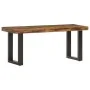 Solid recycled wood and steel bench 110 cm by vidaXL, Benches for halls and storage - Ref: Foro24-286458, Price: 119,57 €, Di...