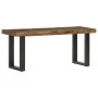 Solid recycled wood and steel bench 110 cm by vidaXL, Benches for halls and storage - Ref: Foro24-286458, Price: 119,57 €, Di...
