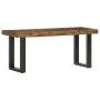 Solid recycled wood and steel bench 110 cm by vidaXL, Benches for halls and storage - Ref: Foro24-286458, Price: 119,57 €, Di...