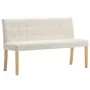 Banco de terciopelo crema 140 cm de vidaXL, Bancos para recibidores y almacenamiento - Ref: Foro24-288577, Precio: 253,36 €, ...